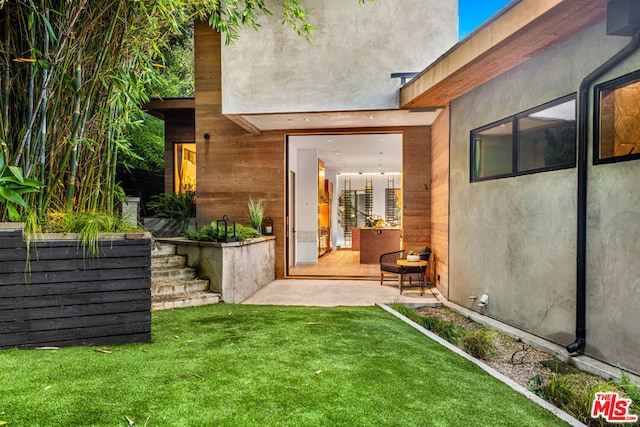 view of yard featuring a patio area