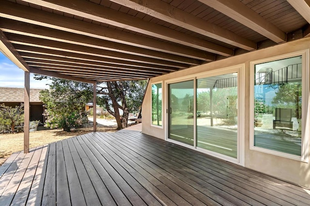 view of wooden terrace