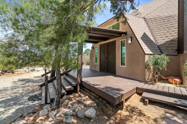 view of wooden deck