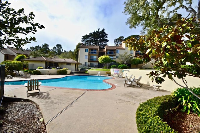 view of pool with a patio