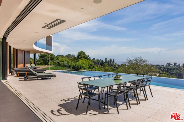 view of pool featuring a patio area