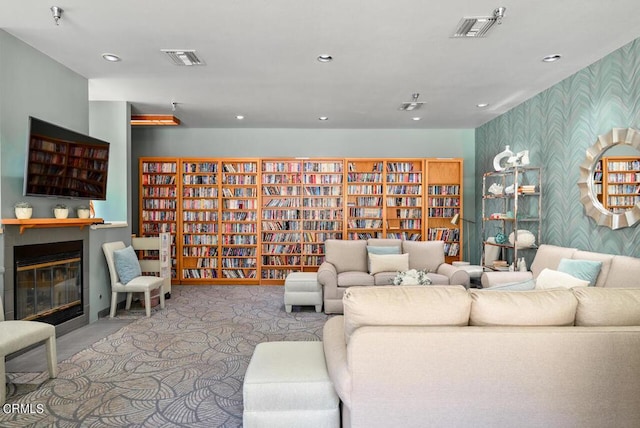 view of carpeted living room