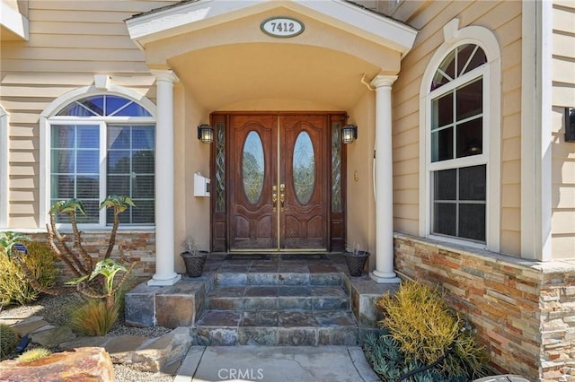 view of doorway to property