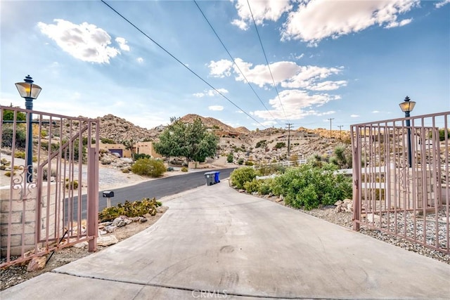 view of street featuring a mountain view