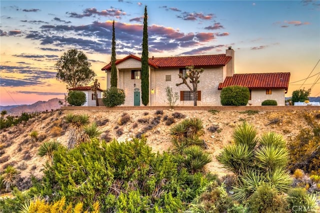 view of mediterranean / spanish house