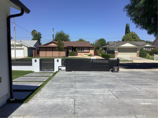 exterior space featuring a garage