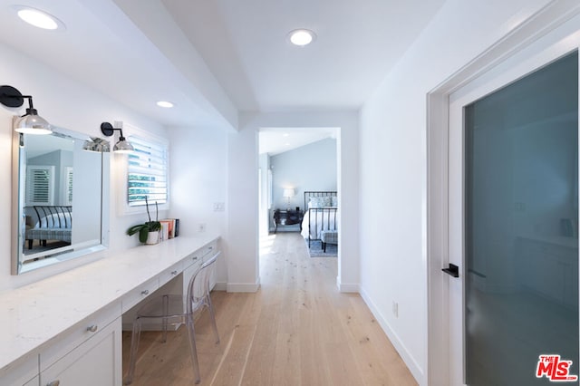 bathroom featuring hardwood / wood-style flooring