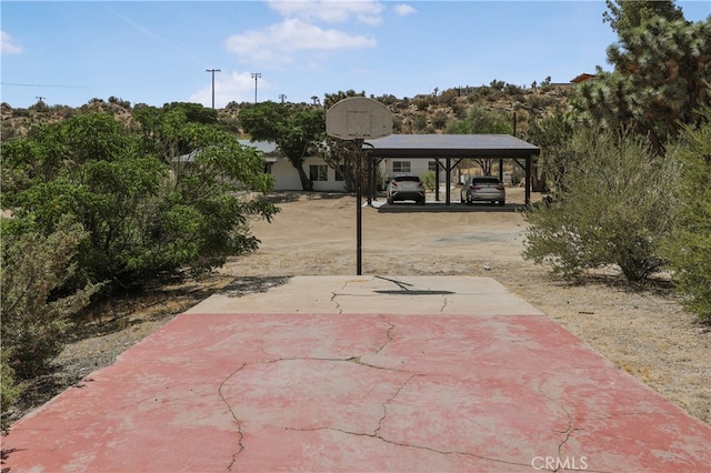 view of patio / terrace with a carport