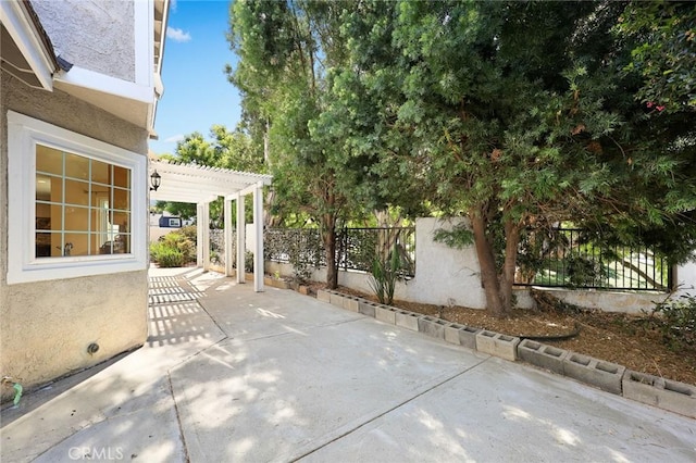 view of patio / terrace with a pergola