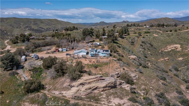 aerial view featuring a mountain view