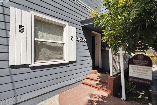 view of doorway to property