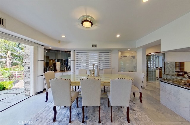 view of dining area