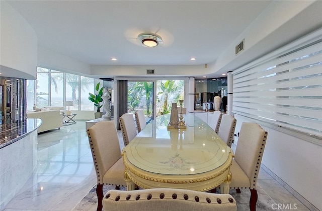 view of dining area