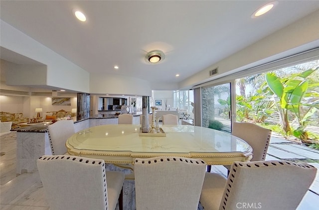 view of dining area