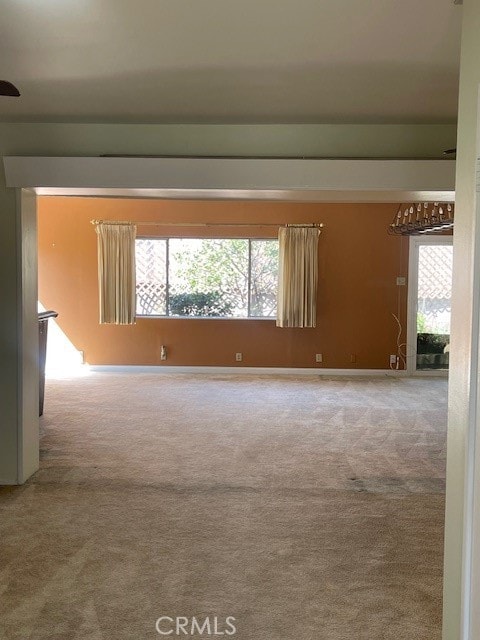 view of carpeted spare room