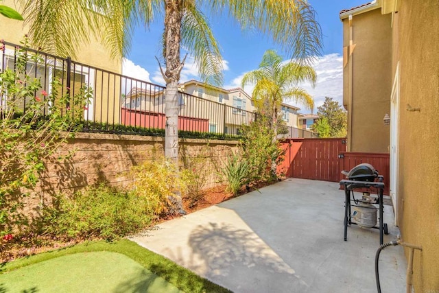 view of patio with grilling area