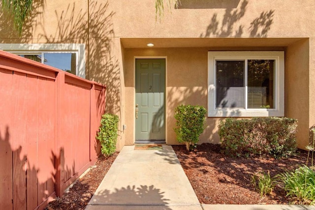 view of doorway to property