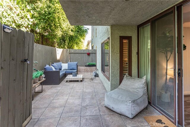 view of patio with an outdoor hangout area