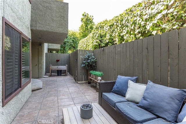 view of patio / terrace featuring a fenced backyard