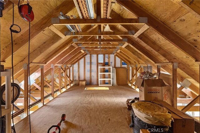view of attic