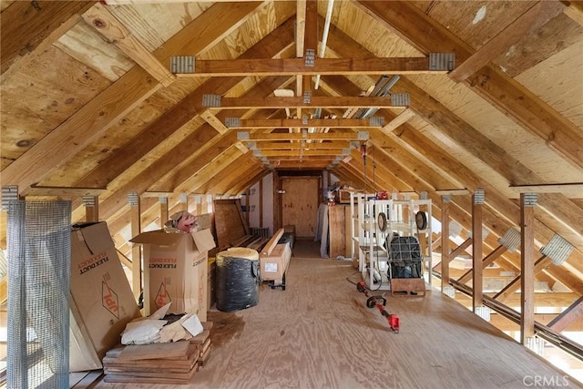 view of attic