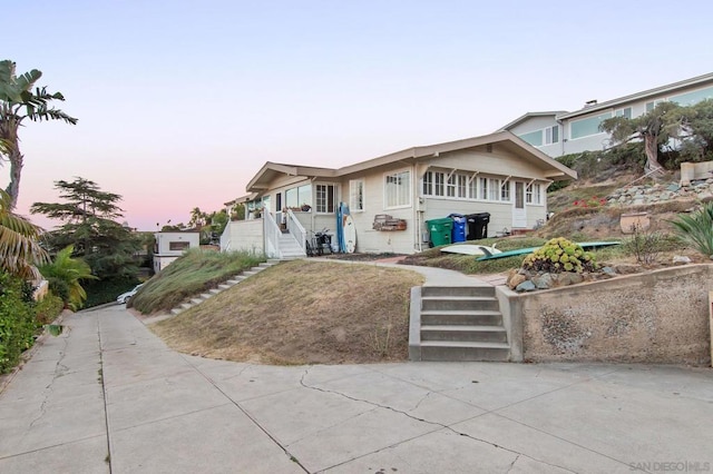 view of front of home