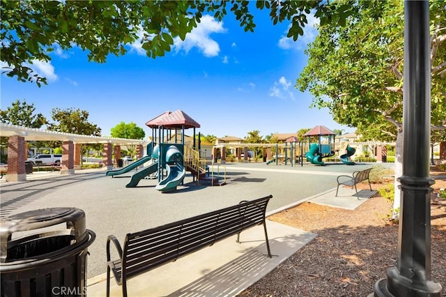 view of jungle gym