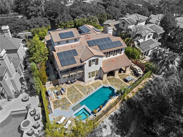 drone / aerial view featuring a residential view