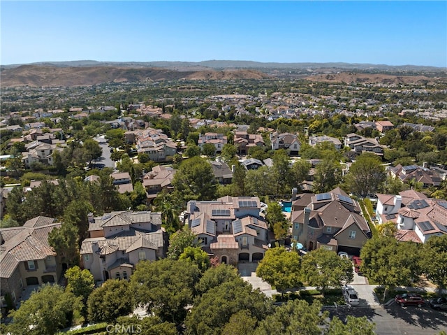 bird's eye view featuring a mountain view