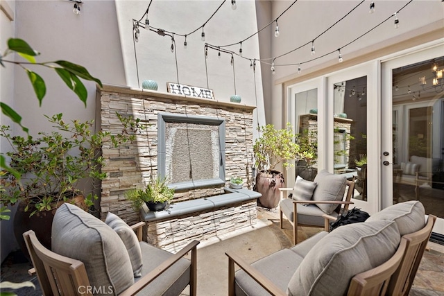 view of patio with an outdoor hangout area