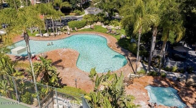 view of pool with a patio