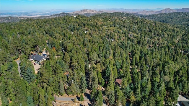 bird's eye view with a mountain view