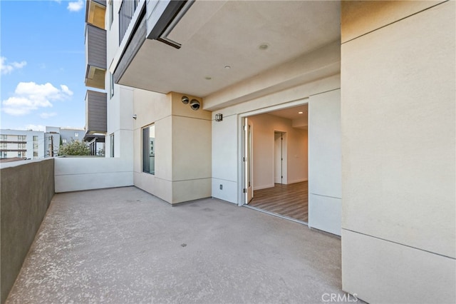 view of patio / terrace featuring a balcony