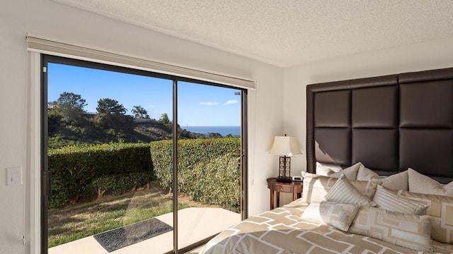 bedroom featuring a textured ceiling