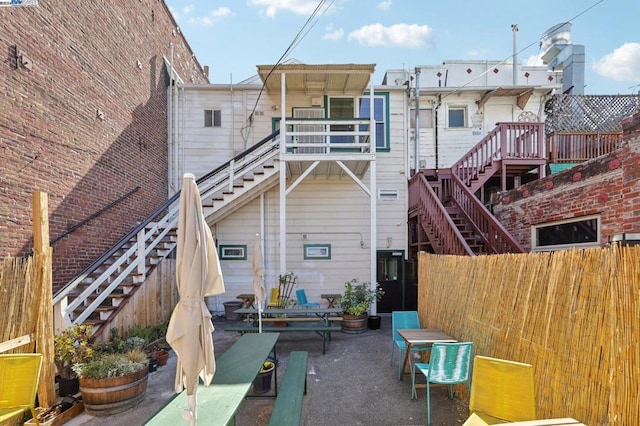 rear view of property with a patio area