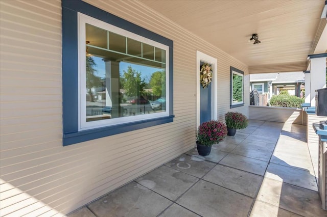 view of patio with covered porch