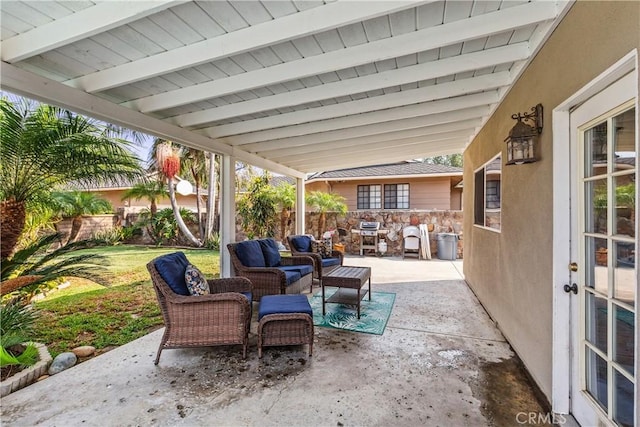 view of patio / terrace featuring outdoor lounge area