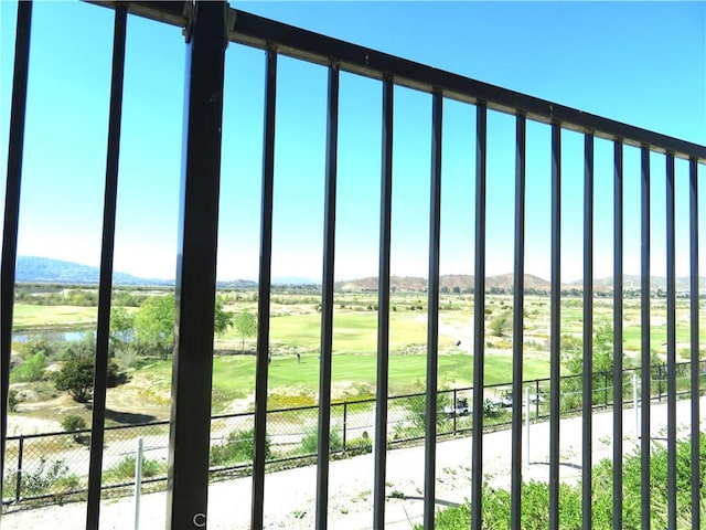 exterior space featuring a water and mountain view