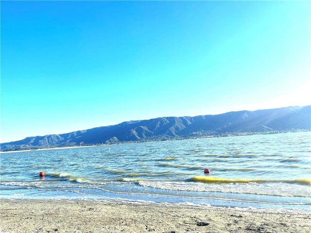 property view of water featuring a mountain view