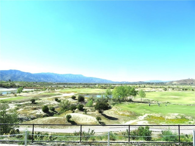 property view of mountains featuring a water view