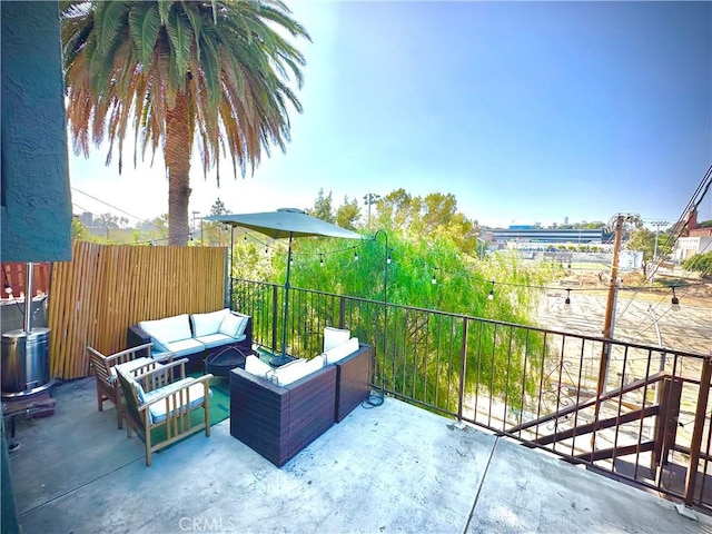 view of patio / terrace featuring outdoor lounge area