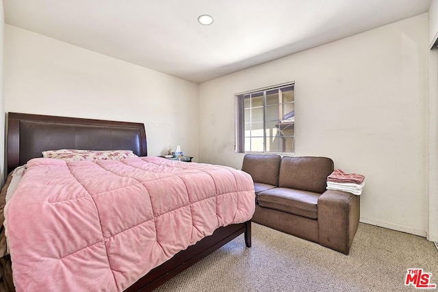 view of carpeted bedroom