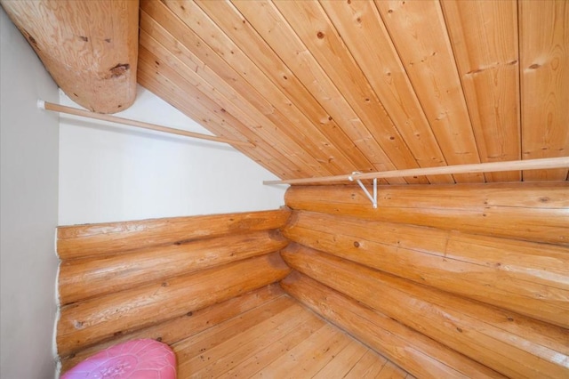 interior details with wooden ceiling