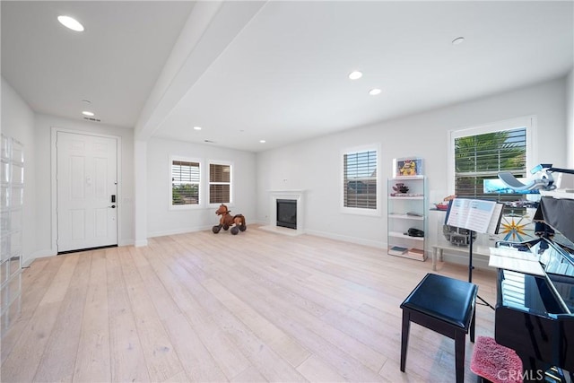 interior space with light wood-type flooring