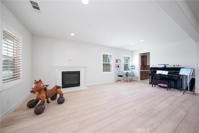 interior space featuring light hardwood / wood-style flooring