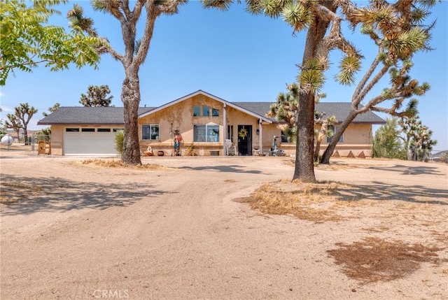 view of front facade with a garage