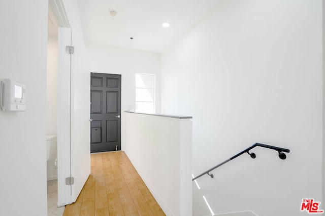 hall featuring light hardwood / wood-style flooring