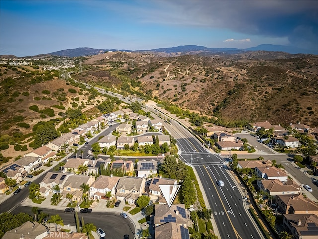 bird's eye view featuring a mountain view