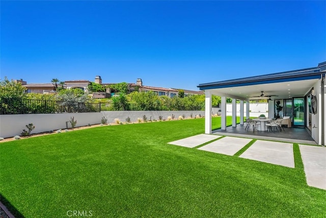 32531 Azores Rd, Dana Point, CA 92629 - view of yard with a ceiling fan and a patio