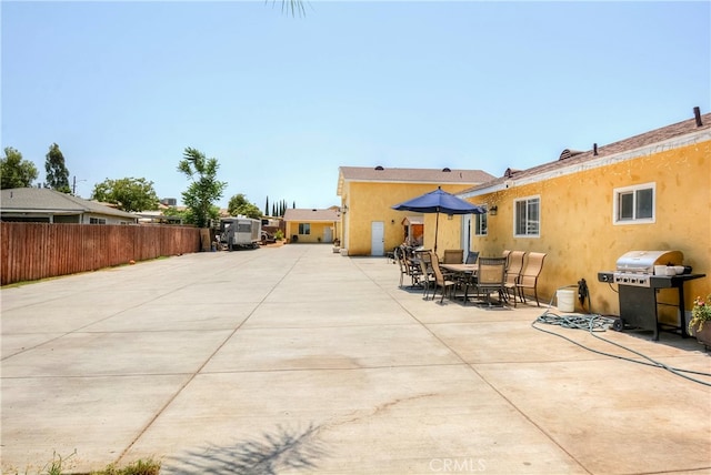 view of patio with grilling area